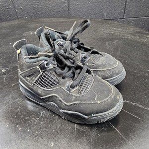 Nike Air Jordan 4 Retro Black Cat 2020 BQ7670-010 Sneaker Toddler Size 10C